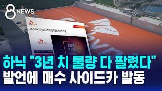 하닉 "3년 치 물량 다 팔렸다"..발언에 매수 사이드카 발동 / SBS 8뉴스