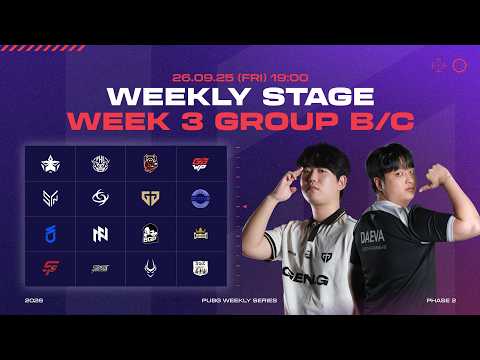 위클리 스테이지 WEEK 3 GROUP B/C ⎮ 2026 PWS [배틀그라운드] [배그]
