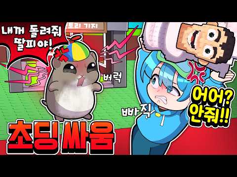 햄토리랑 싸웠습니다 ㅜㅜ