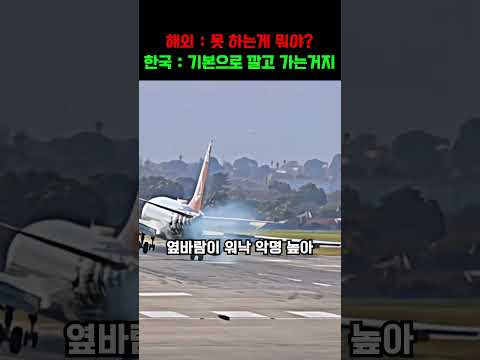 활주로 이탈로 이어질 뻔한 아찔한 상황, 한국의 강풍 속 착륙 실력을 본 외국인들이 충격 받은 이유