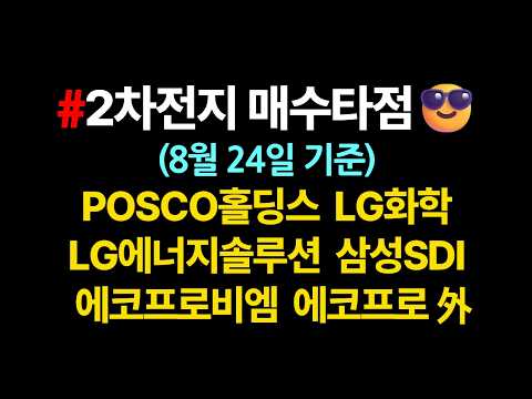 2차전지 매수타점_안 넘으면, 안 사면 그만‼️😎