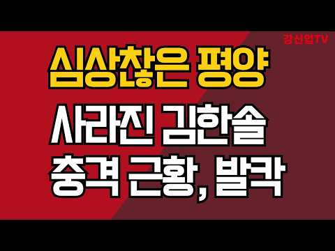 김한솔 후계설, 발칵/ 평양이 심상치 않다/강신업 TV