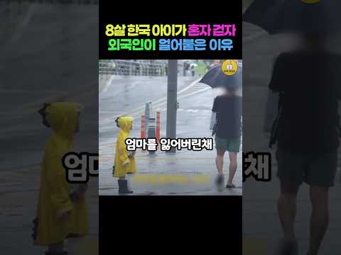 8살 한국 아이가 혼자 걷자/외국인이 얼어붙은 이유