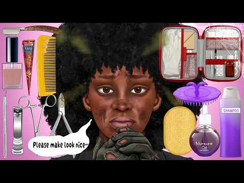 ASMR 가난한 노숙자에서 부자 소녀로! 역대급 변신 애니메이션 | 더러운 이물질 관리 | Homeless Transformation Animation