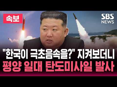 북한, 평양서 탄도미사일 여러 발 발사 "한국 극초음속 성공에 무력시위 가능성"..청와대 긴급회의 "안보리 결의 위반" / SBS 실시간 라이브