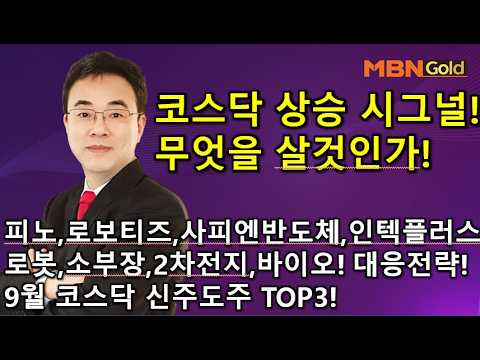 [이효근 시그널]코스닥 상승 시그널! 9월 신주도주TOP3!(#삼성전자#SK하이닉스#반도체 #디아이#소부장 #인텍플러스#로봇#로보티즈#원익홀딩스 #테스# 에스피지#ESS #피노 )
