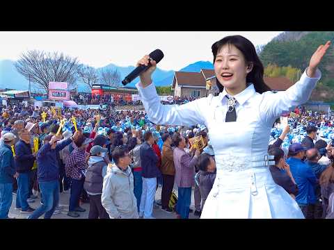 무대 도중 실수? 미스트롯4 홍성윤 벚꽃 아래서 터진 '인간미'! 실수해도 미워할 수 없는 착하고 수수한 매력💛  임실 군민들 입덕완료? [임실 옥정호 벚꽃축제 현장분위기 풀영상]