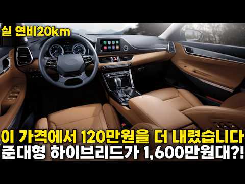 연비 20km에 옵션까지 갖춘 그랜저 하이브리드, 기존 가격에서 120만원 더 내려 이제 1600만원대입니다!