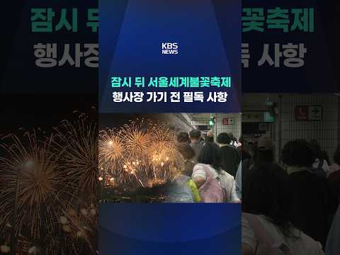 오늘 밤 '서울세계불꽃축제'…여의도 등 도로 통제