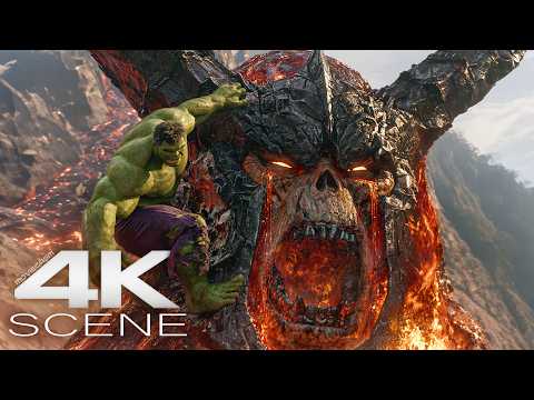 Hulk Vs Surtur Demon (4K Blu-ray) Fight Scenes | Marvel Movie Clips