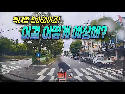 28105회.   블박차 1차로에서 직진 중 2차로에서 주행하던 자전거가 갑자기 횡단보도 건너려고 앞으로 들어와 사고