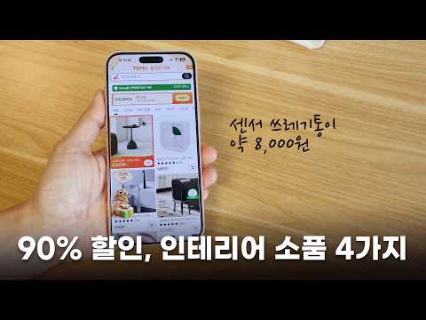 90% 할인 구매 가능한, 테크 크리에이터가 선택한 테무 인테리어 소품 4가지