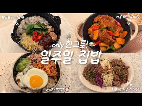 입맛 최대치 쏘이지..🦦✨여름 한그릇 집밥 모음.zip ㅣ매운돼지갈비찜🌶️ㅣ참치 양배추 비빔밥ㅣ보글보글 낙곱새ㅣ양배추 우삼겹 메밀면