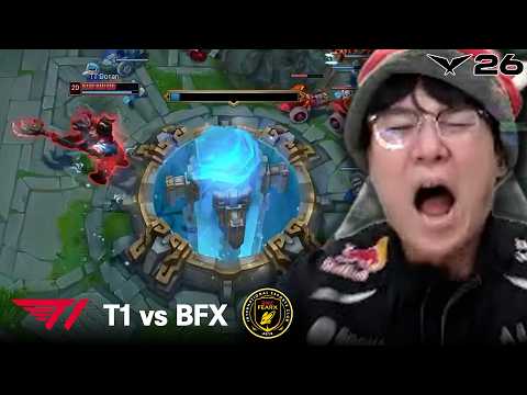 우리 나서스 밥 주세요 밥! | T1 vs  BFX | 2026 LCK