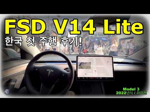 테슬라 FSD V14 Lite 한국 첫 주행! 다들 오래 기다리셨습니다...