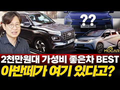 BYD 돌핀, 신형 아반떼까지 가능? 2000만원대 살 수 있는 차 TOP 10 살펴보니!