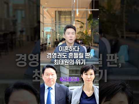이혼하다 경영권도 흔들릴 판, 최태원의 위기… 50초 안에 설명하기