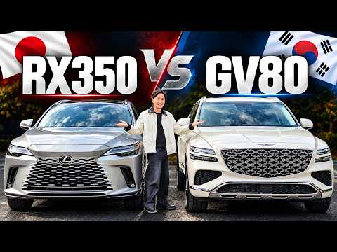"한일 자존심 대결" RX350h vs GV80 하이브리드 비교해봤습니다! 완성도 차이가...!