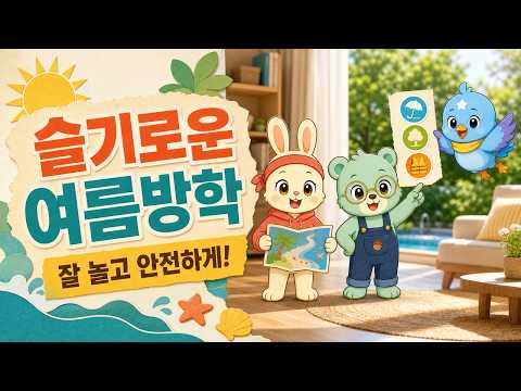 슬기로운 여름방학 | 잘 놀고 안전하게! | 5분 아동 생활교육 애니메이션