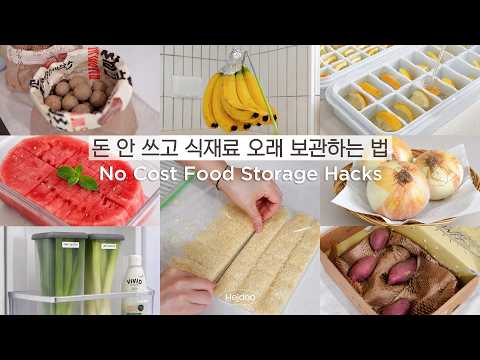 비싼 용기 NO! 여름 식재료 보관 꿀팁 14가지🌿 | 직접 해보고 정착한 냉장·냉동 소분법💡 / No Cost Food Storage Hacks
